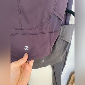 LuLuLemon Leggings GREY + LILAC size 2